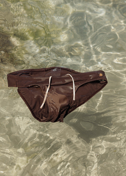 SWIM BRIEFS SLIM FIT - BROWN CHOCOLATE