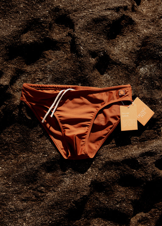 SWIM BRIEFS SLIM FIT - BURNT BRICK